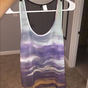 Loose Sheer Sunset Tank Top